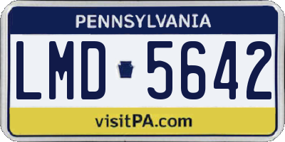 PA license plate LMD5642