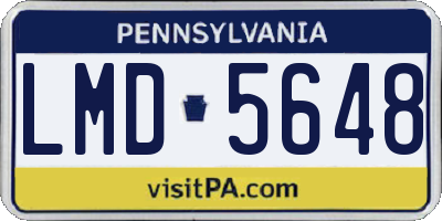 PA license plate LMD5648