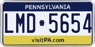 PA license plate LMD5654