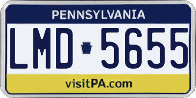 PA license plate LMD5655