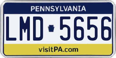 PA license plate LMD5656
