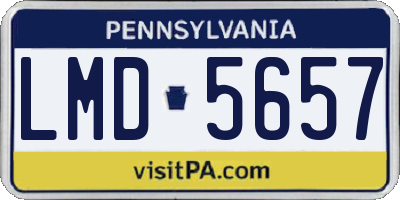 PA license plate LMD5657