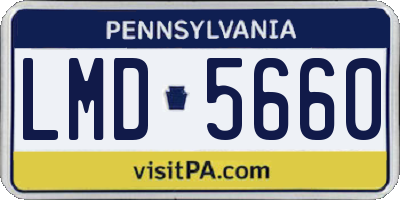 PA license plate LMD5660