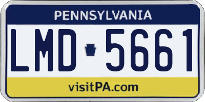 PA license plate LMD5661