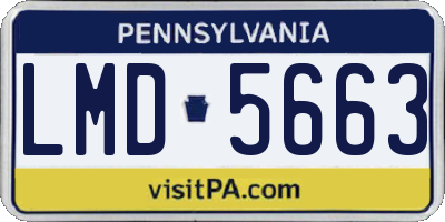 PA license plate LMD5663