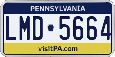 PA license plate LMD5664