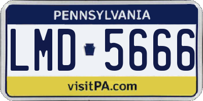 PA license plate LMD5666