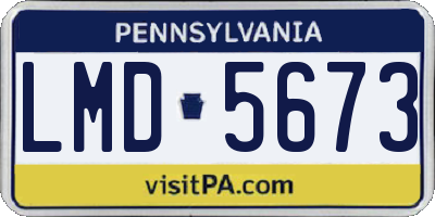 PA license plate LMD5673
