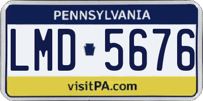 PA license plate LMD5676