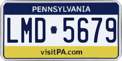 PA license plate LMD5679