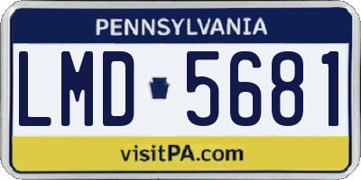 PA license plate LMD5681