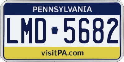 PA license plate LMD5682