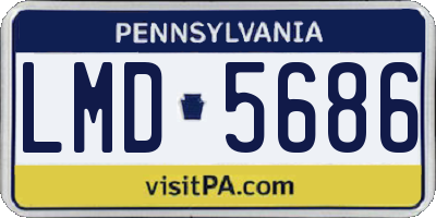 PA license plate LMD5686