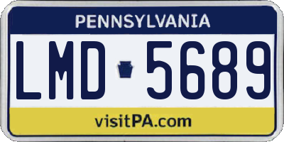 PA license plate LMD5689