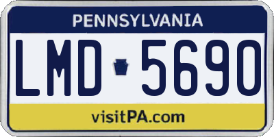 PA license plate LMD5690