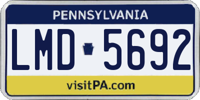 PA license plate LMD5692