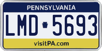 PA license plate LMD5693