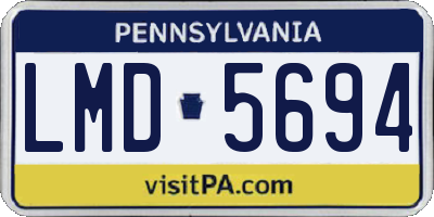 PA license plate LMD5694