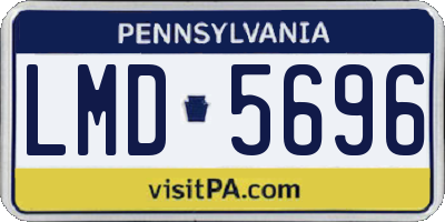 PA license plate LMD5696