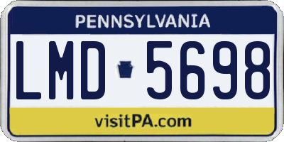 PA license plate LMD5698