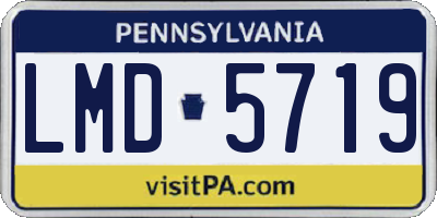 PA license plate LMD5719
