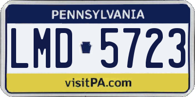 PA license plate LMD5723