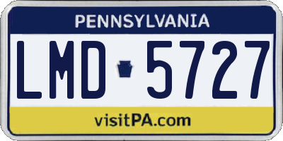 PA license plate LMD5727