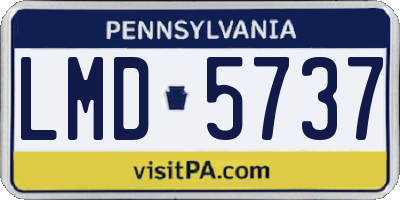 PA license plate LMD5737