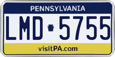 PA license plate LMD5755