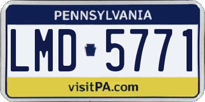PA license plate LMD5771