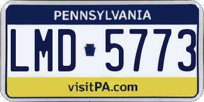 PA license plate LMD5773