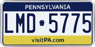 PA license plate LMD5775