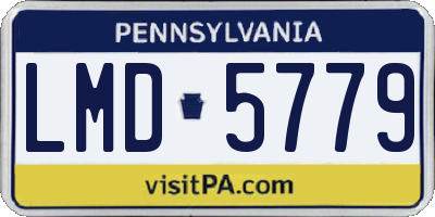 PA license plate LMD5779
