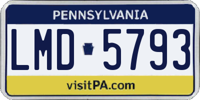 PA license plate LMD5793