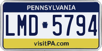PA license plate LMD5794
