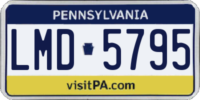 PA license plate LMD5795
