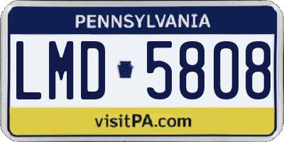 PA license plate LMD5808