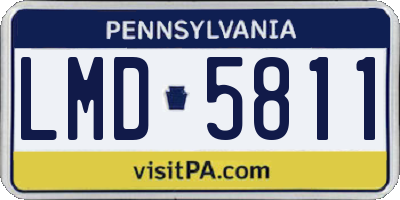 PA license plate LMD5811