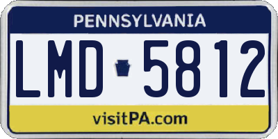 PA license plate LMD5812