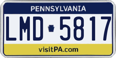 PA license plate LMD5817