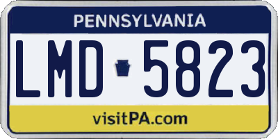 PA license plate LMD5823