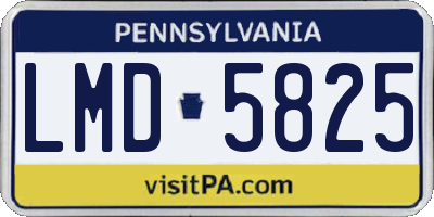 PA license plate LMD5825