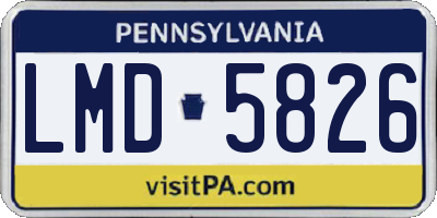 PA license plate LMD5826