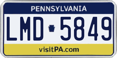 PA license plate LMD5849