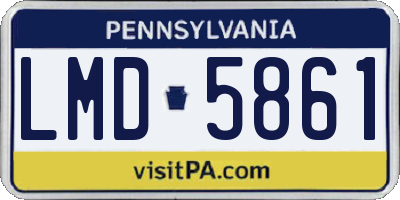 PA license plate LMD5861