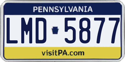PA license plate LMD5877