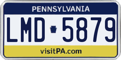 PA license plate LMD5879