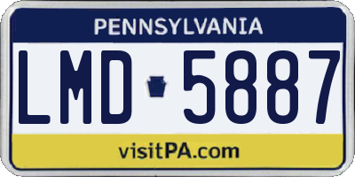 PA license plate LMD5887