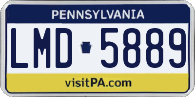 PA license plate LMD5889