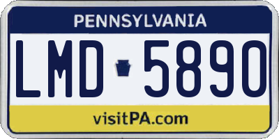 PA license plate LMD5890